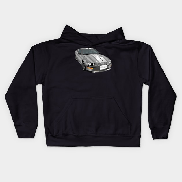 Shelby Mustang Car Kids Hoodie by Pet & Nature Lovers